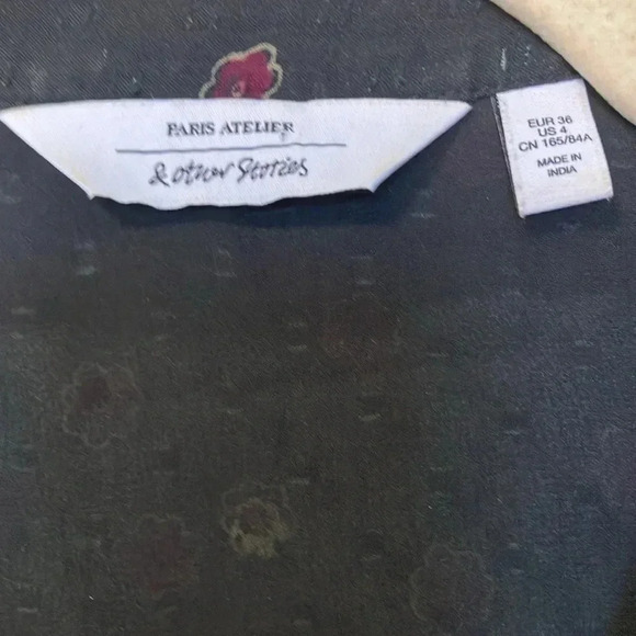 & Other Stories Paris Atelier black  floral dress - Picture 2 of 7